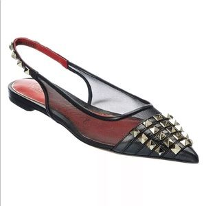 Brand new in box Valentino Rock stud Alcove Mesh Flats slingback 👠 EU size 41